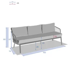 Sofá Barcelone 3 Plazas