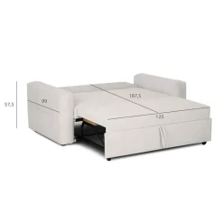 Sofá cama BAKU beige 3 plazas