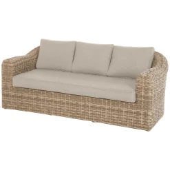 Sofá MOORÉA savana de ratán sintético 3 plazas