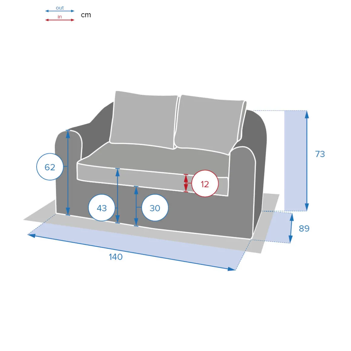 Sofá MOORÉA savana de ratán sintético 2 plazas