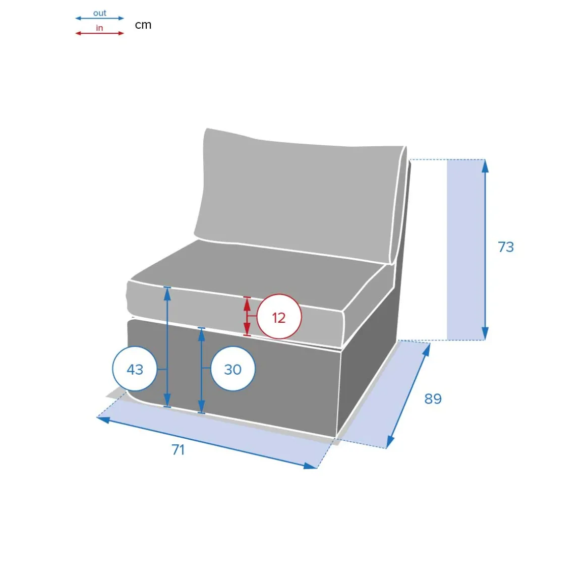 Sofá MOORÉA terre d'ombre de ratán sintético