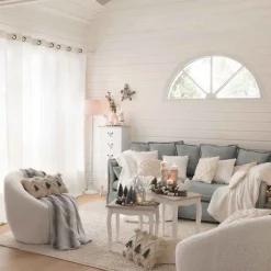 Sofá ODILON gris claro 3 plazas