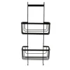 Soporte De Ducha Negro Con 2 Niveles De Metal