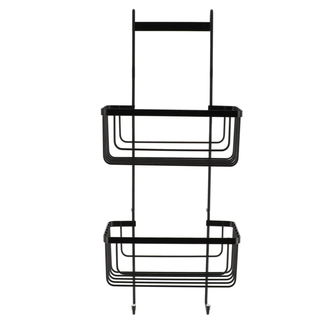 Soporte De Ducha Negro Con 2 Niveles De Metal