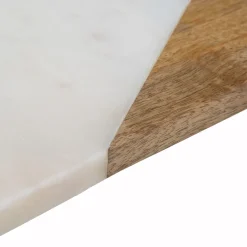 Tabla de cocina de mármol y madera 15x30cm