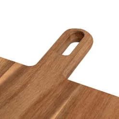 Tabla de cortar marrón de madera de acacia