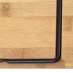 Tabla para aperitivos con patas beige de bambú