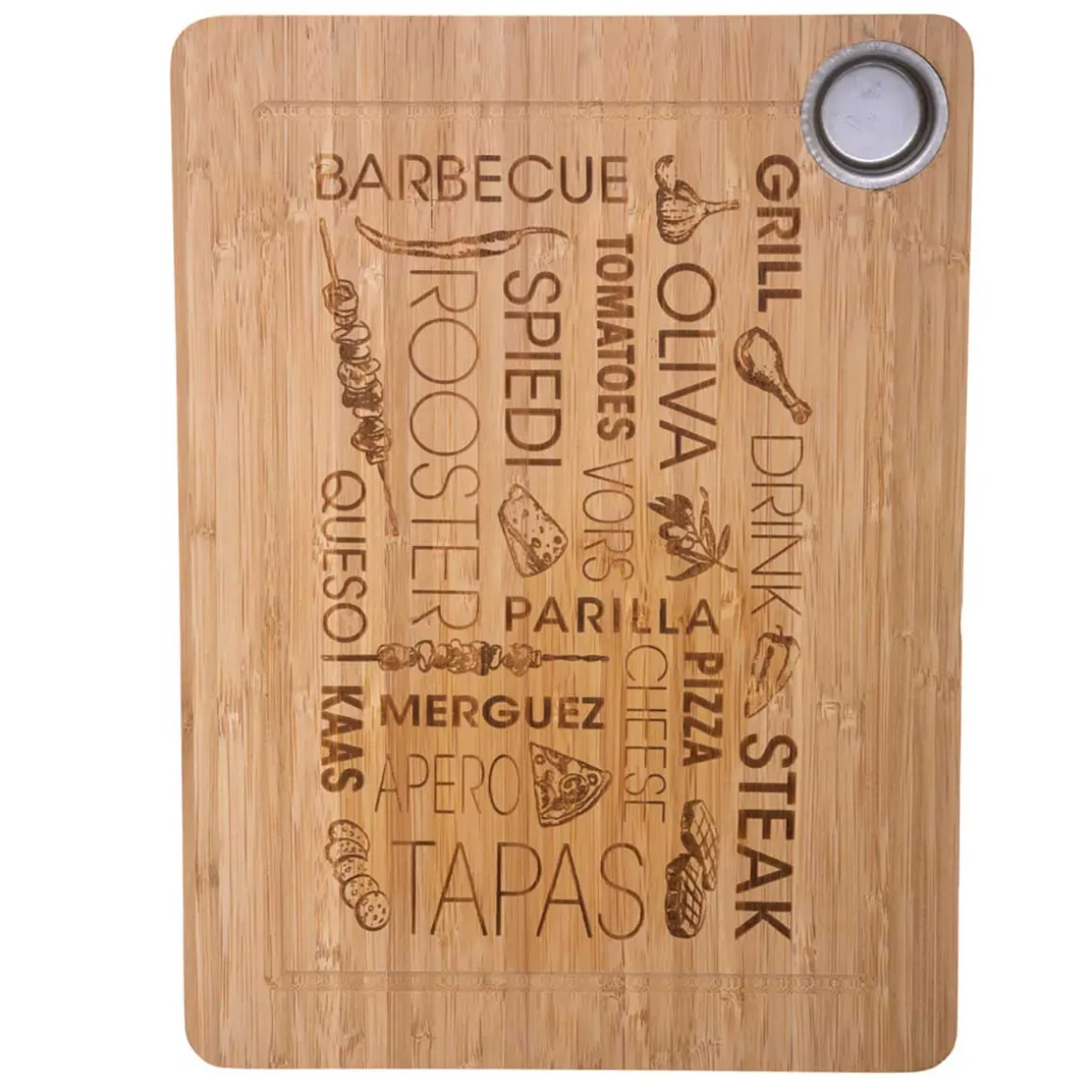 Tabla Para Tapas Bambú 38x28Cm