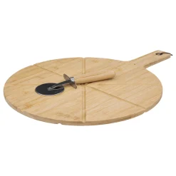 Tabla P/Pizzas Red. Hecha De Bambú 37Cm