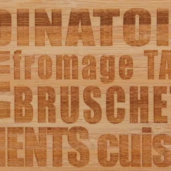 Tabla P/Tapas De Bambú Dec. Palabras