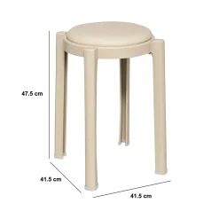 Taburete apilable PLASTA beige