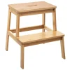 Taburete Bambú C/2 Peldaños 43x43x46.5Cm
