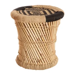 Taburete De Bambú Tam.1/2 30x32Cm