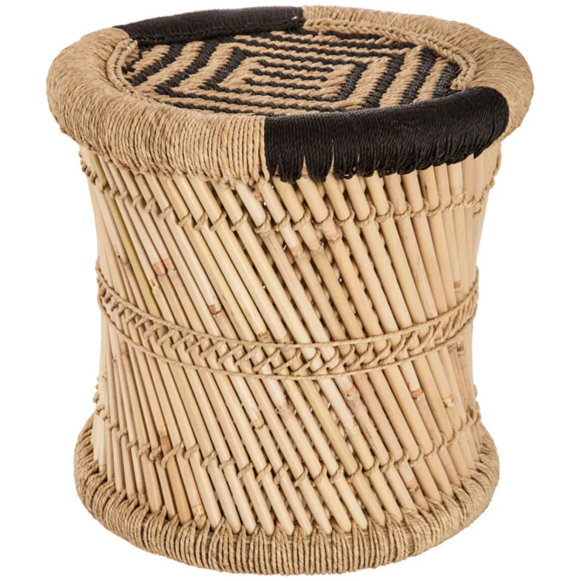 Taburete De Bambú Tamaño 2/2 38x38Cm