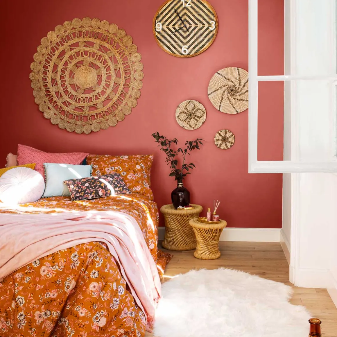 Taburete De Bambú Tamaño 2/2 38x38Cm