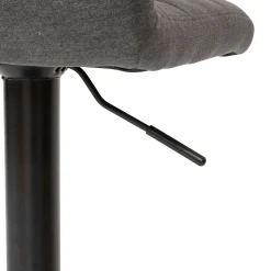 Taburete de bar DELEK ajustable gris