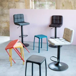 Taburete De Bar Delek Gris 102x50Cm