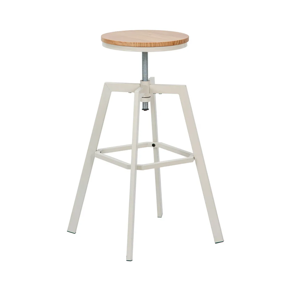 Taburete de bar regulable MOCKA marfil