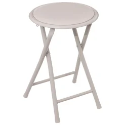 Taburete plegable beige