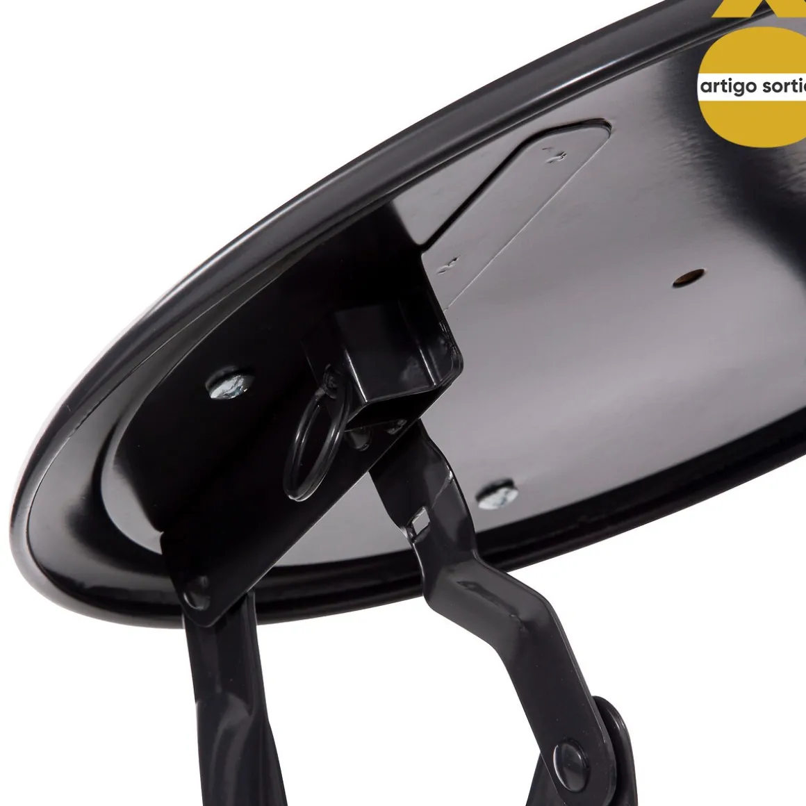 Taburete plegable gris de metal