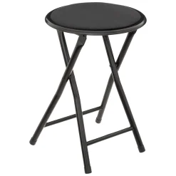 Taburete Plegable Metal Y Terciopelo