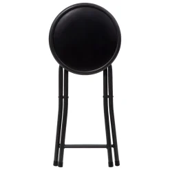 Taburete plegable negro de metal