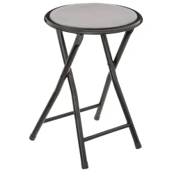 Taburete Plegable Tapizado Terciopelo