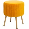 Taburete Solaro Terciopelo Ocre 35x42Cm