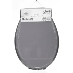 Tapa De Inodoro De Madera Luxe Gris