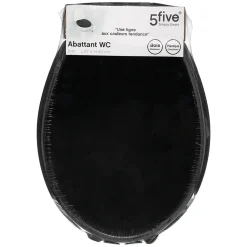 Tapa De Inodoro De Madera Luxe Negra