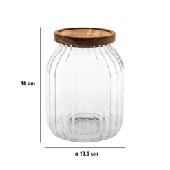 Tarro HARMONY con tapa madera acacia 2L
