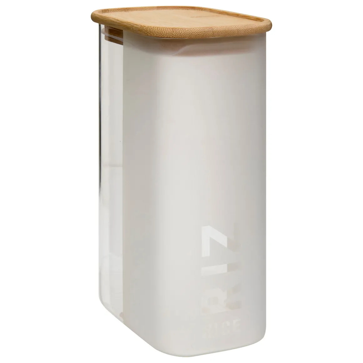 Tarro para arroz de vidrio y bambú 16cl