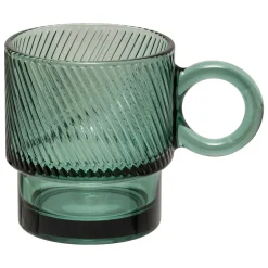 Taza LORENE verde de vidrio 30cl