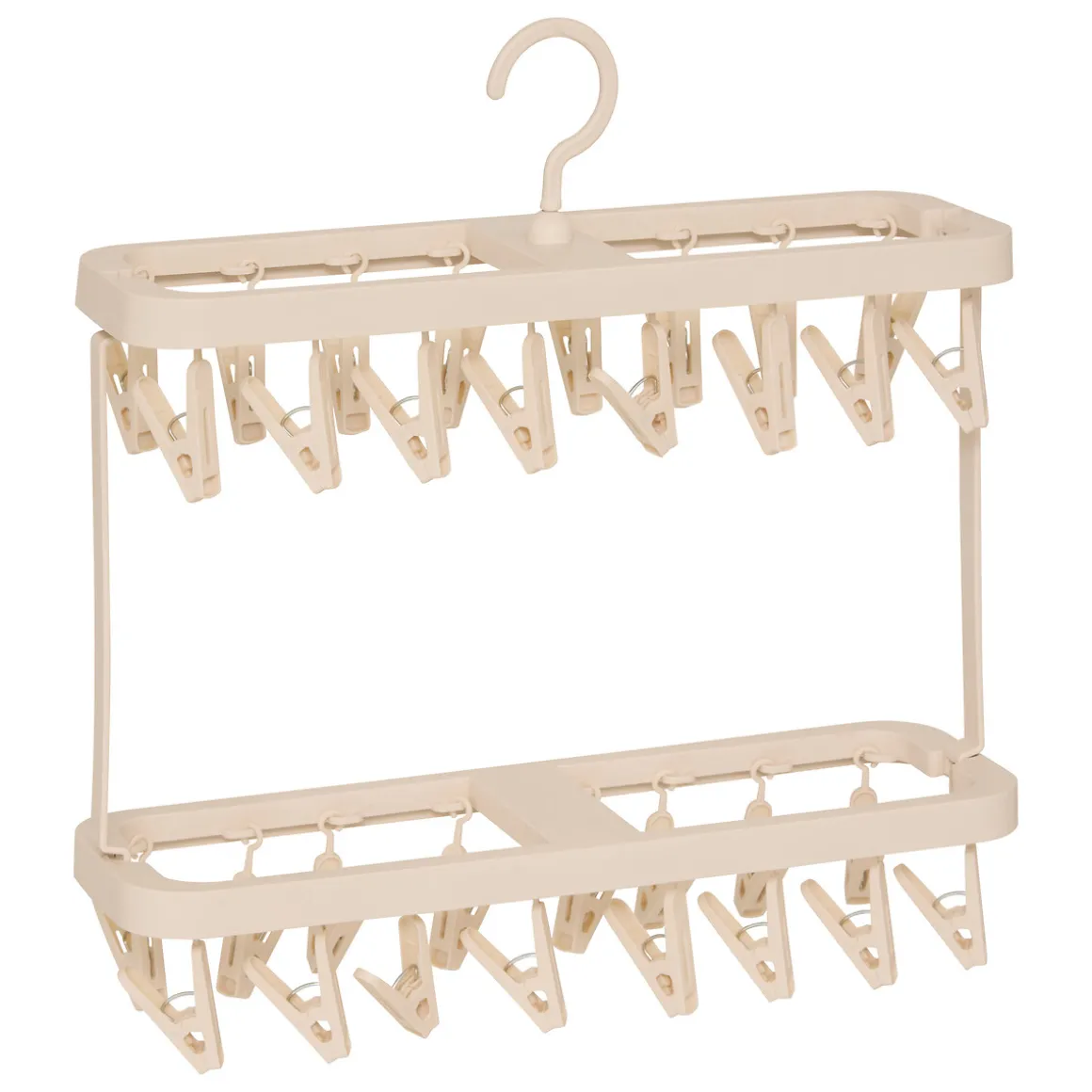 Tendedero con pinzas beige