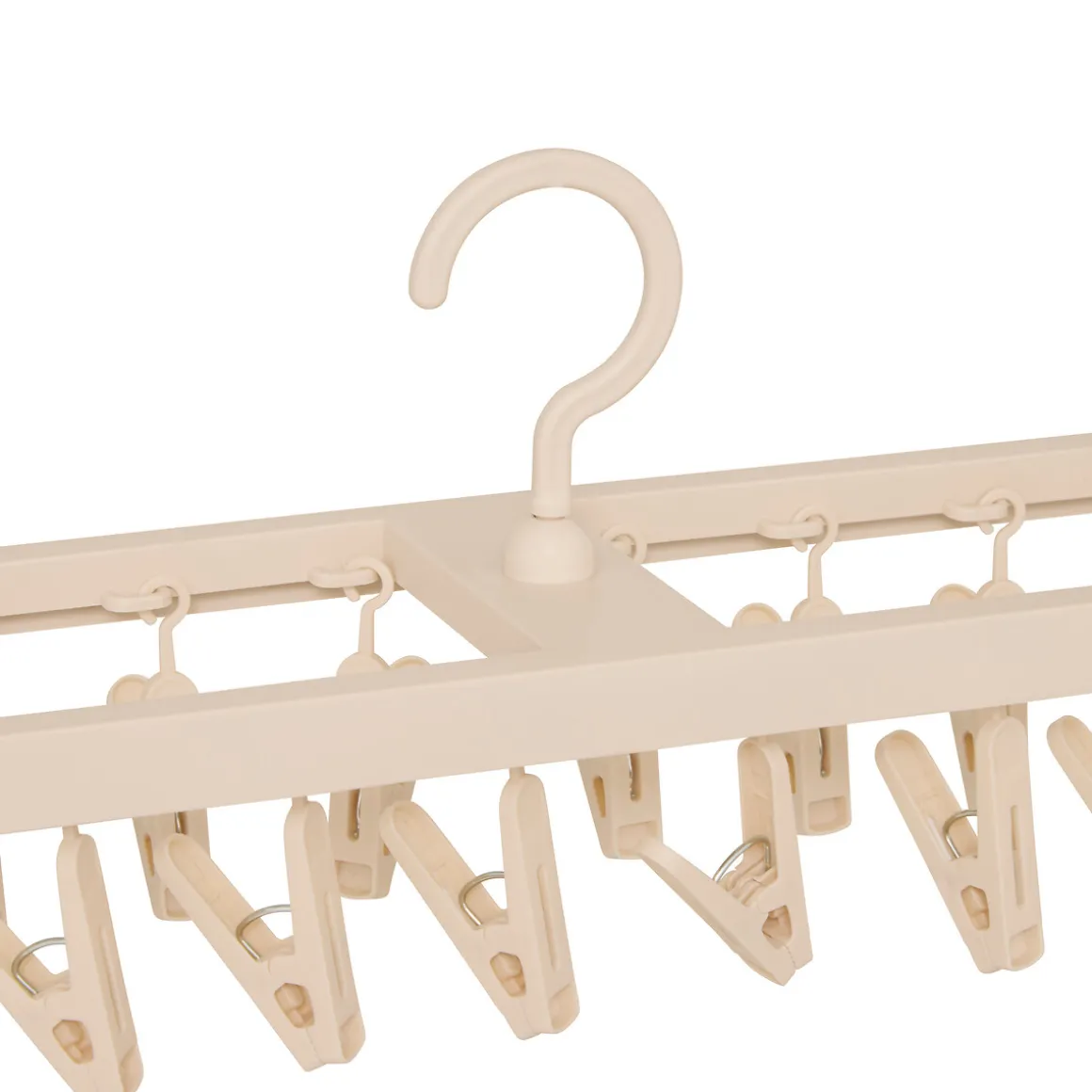 Tendedero con pinzas beige