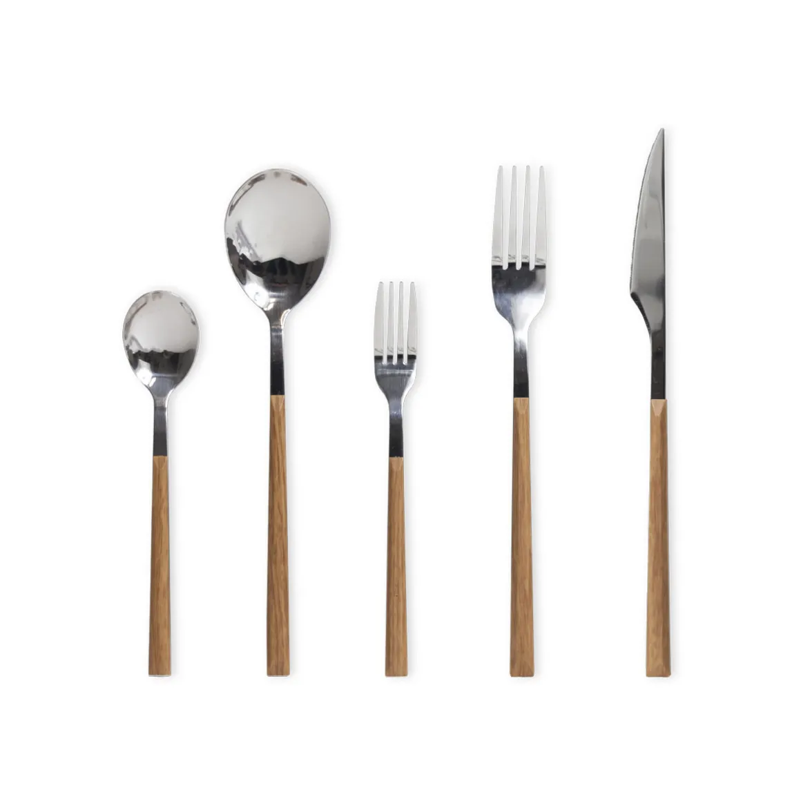 Tenedor De Postre Lune Inox Mango Madera