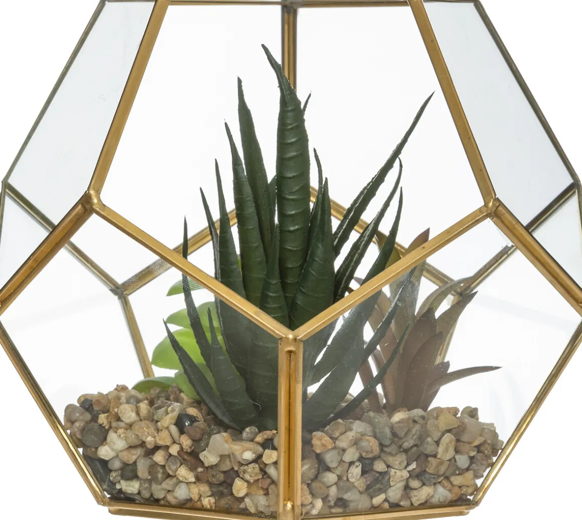 Terrario C/Flores Artif.16x14Cm