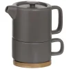 Tetera+Taza De Cerámica C/Base