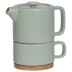 Tetera+Taza De Cerámica Verde