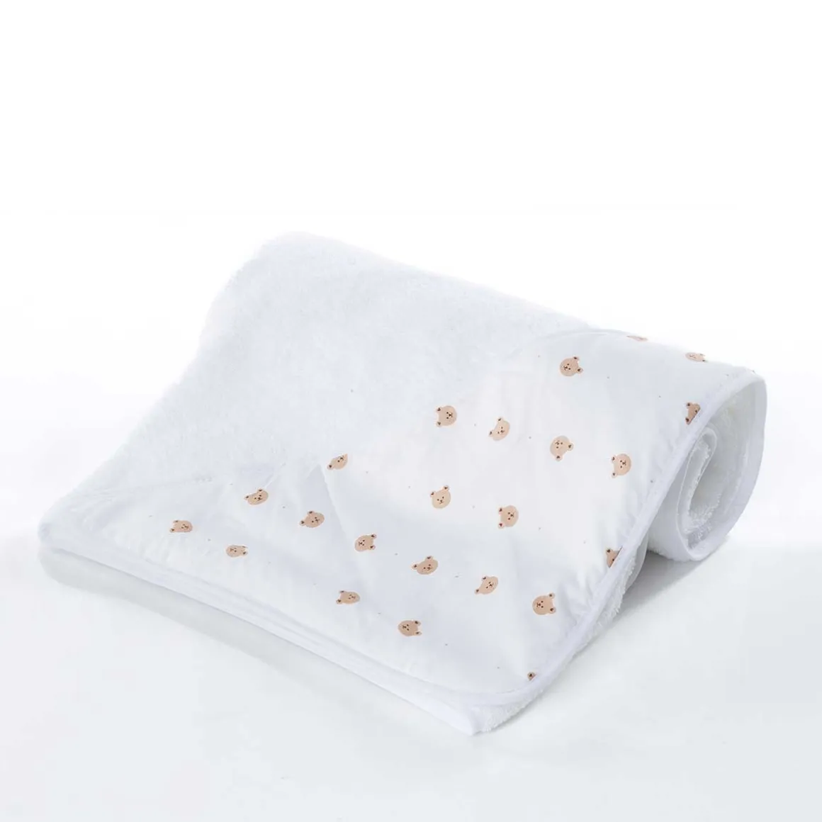 Toalla de baño con capucha blanca de algodón