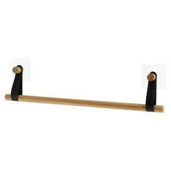 Toallero 1 Barra Bambú Con Mango Negro