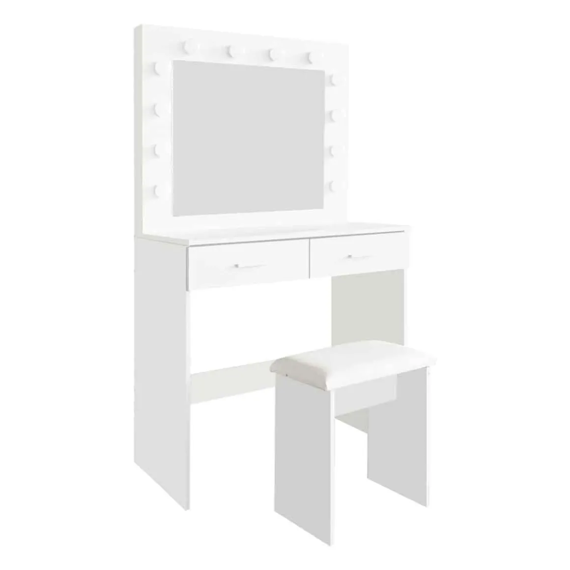 Tocador ATICA con espejo y taburete