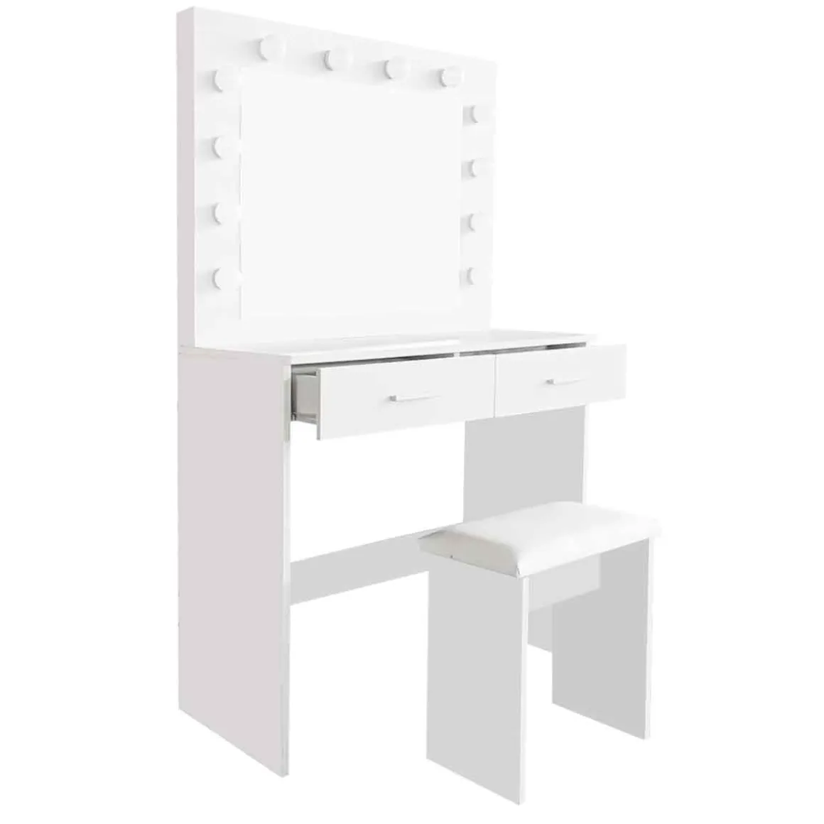 Tocador ATICA con espejo y taburete