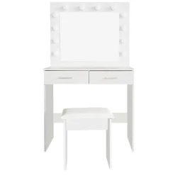 Tocador ATICA con espejo y taburete