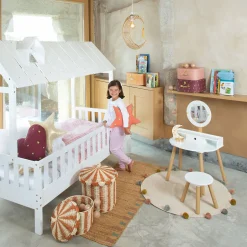 Tocador BELLA blanco de madera de pino