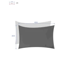 Toldo solar CURACAO gris pardo 3x4m