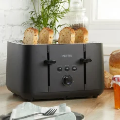 Tostador 4 Ranuras Petra Negro Matte