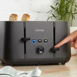 Tostador 4 Ranuras Petra Negro Matte