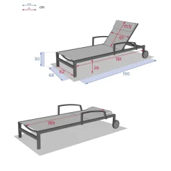 Tumbona OCALA noisette y tonka