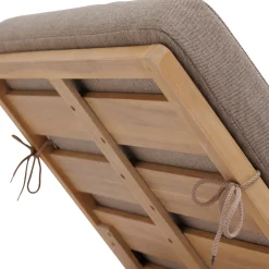 Tumbona PAPOUASIE gris pardo de madera acacia